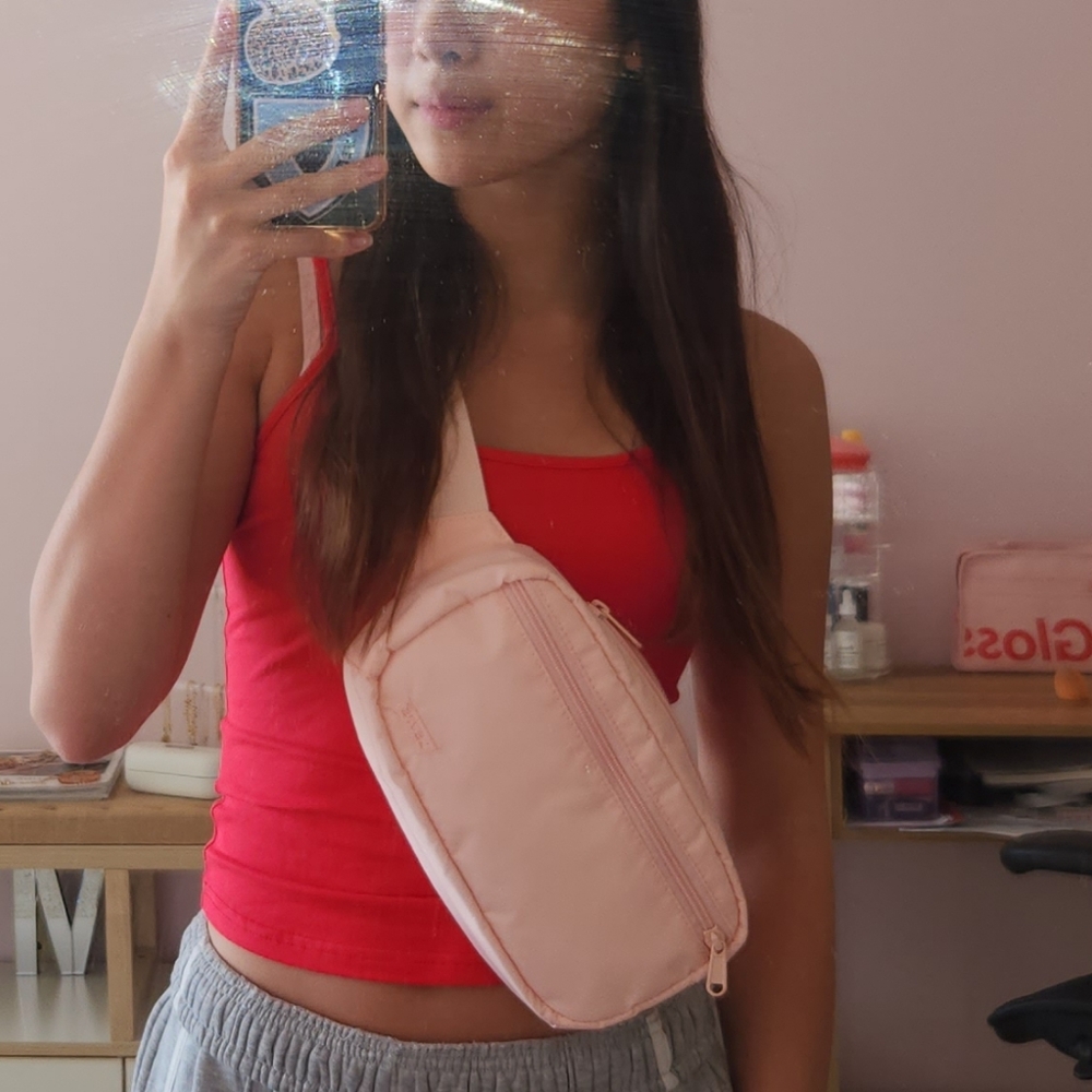Pink belt bag